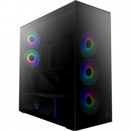 ARCTIC Xtender VG, tower case black (matt), tempered glass x 2 (tinted)