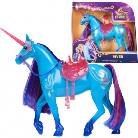 Unicorn Academy – Einhorn River (28cm suurune, ehtsa laka ja sabaga, eemaldatavate valjaste, sadula 