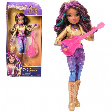 Spin Master Unicorn Academy - Dress-up doll Sophia 24 cm tall, with real hair, removable clothes and