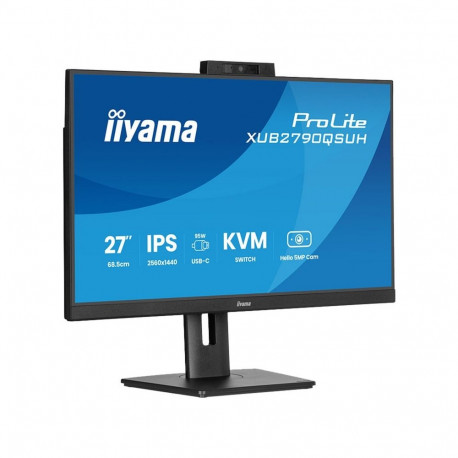 ProLite XUB2790QSUH-B2 (68.5 cm (27 Zoll), schwarz (matt), QHD, IPS, HDMI, DP, USB-C, USB-Hub, Webca