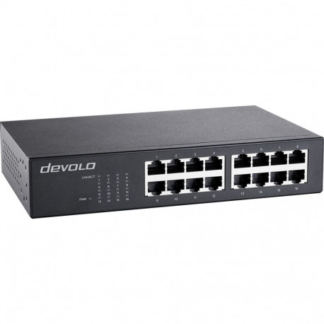 Gigabit ethernet lüliti 7235 16-pordiline, must