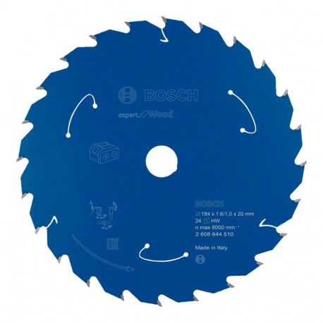 EXPERT ketassae tera Ø184mm 24Z ava20mm aku-käsiketassaagidele