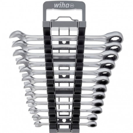 Ringratschen-Gabelschlüssel-Set, 12-teilig (SW 8 - 19mm)
