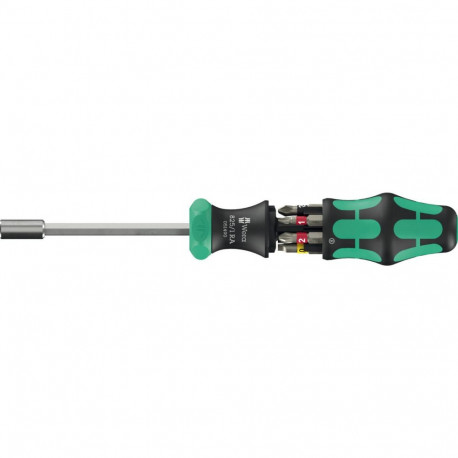Bitikomplekt Kraftform Kompakt 27 RA 1 6-osaline 1/4" ratsiga, must/roheline