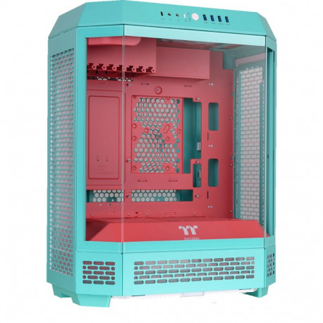 Thermaltake The Tower 600, tower case mint/red, tempered glass x 3