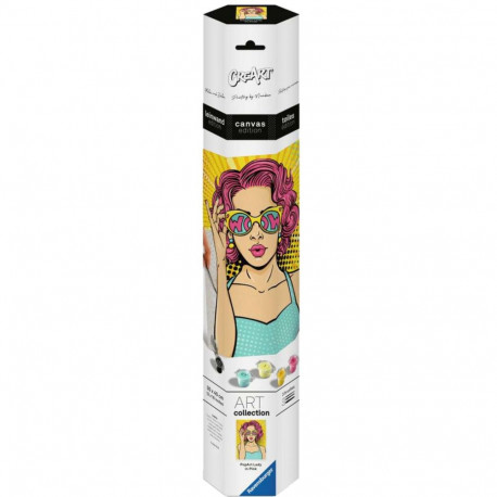 CreArt lõuendiväljaanne ART-kollektsioon Lady in Pink, popart