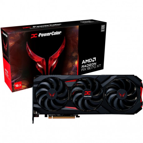 PowerColor Radeon RX 9070 XT Red Devil 16GB OC, graphics card black, RDNA4, GDDR6, 3x DisplayPort, 1