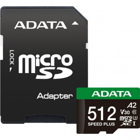 SPEED PLUS microSDXC 512 GB (UHS-I U3, Class 10, V30, A2)