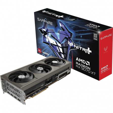 SAPPHIRE Radeon RX 9070 XT Nitro+ Gaming OC, graphics card silver, RDNA4, GDDR6, 2x DisplayPort, 2x 