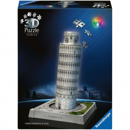 Iconics 3D-pusle Pisa kaldus torn valgusega (216 Teile)