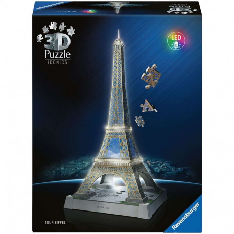 3D Puzzle Iconics Eiffeli torn 216-osaline valgusega