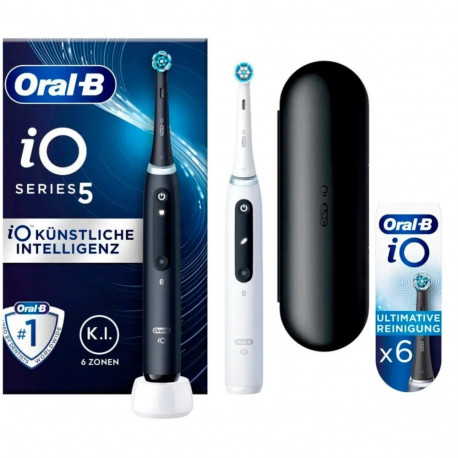 Oral-B Oral-B iO Series 5 Duo, Electric Toothbrush black/white, Matt Black/Quite White incl. 2nd han