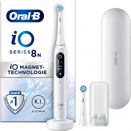 Oral-B iO Series 8N, Elektrische Zahnbürste (weiß, White Alabaster)