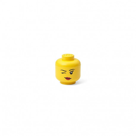 Storage Head "Whinky" LEGO brick box, yellow