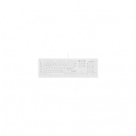 Contour Design Active Key Contour ClassicClean Medical Keyboard IP68 Full-Size Wired White PN C8100