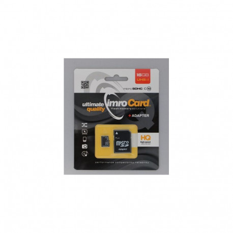 IMRO 10/16G UHS-I ADP memory card 16 GB MicroSDHC Class 10