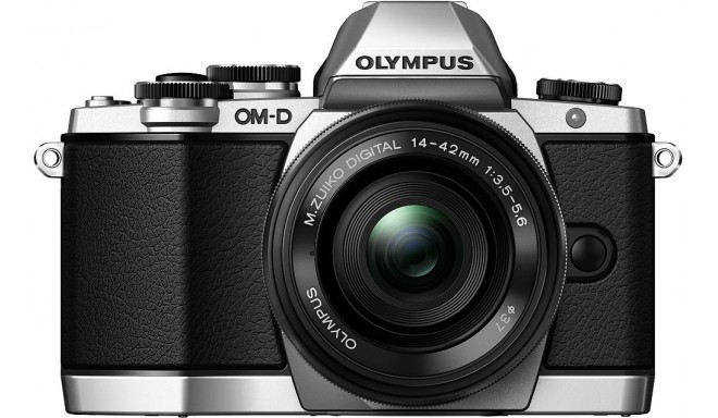 Olympus OM-D E-M10 + 14-42mm II R komplekts, sudrabots