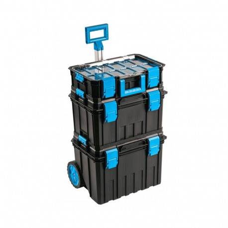 Hogert HT7G500 tööriistakast 4-in-1, 825x360x517 mm, 50 kg, ABS, ratastel, käepidemega