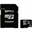 Silicon Power memory card microSDHC 16GB Elite + adapter