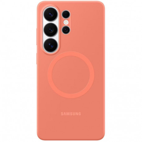 Mobiili tagakaas Samsung Galaxy S26 Ultra Tagakaas Silikoon Magnet Coralred