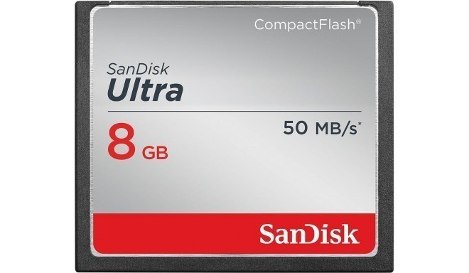 SanDisk atmiņas karte CF 8GB Ultra 50MB/s