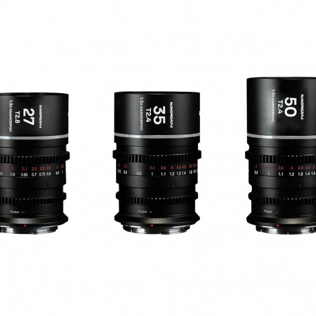 LAOWA objektiivide komplekt Nanomorph S35 Prime 3-osaline Canon RF, hõbedane