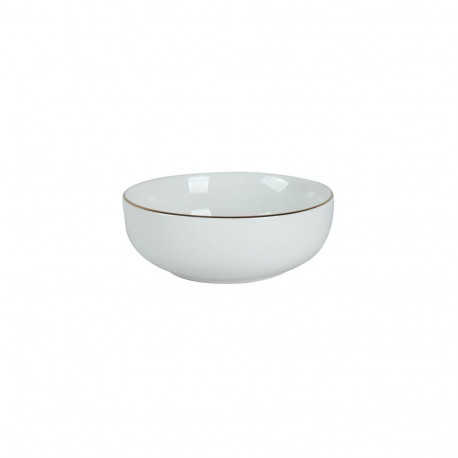 BOWL WITH GOLD RIM WHITE 510ML