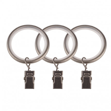 RINGS WITH CLIPS SIL D16/19 MAT CHRO(10)