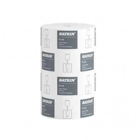 Rullkäterätik KATRIN Plus, S2, valge, 2-kihiline, 60 m, D 14 cm, 240 lehte