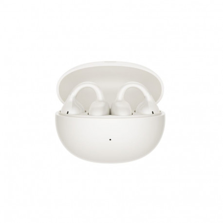 True Wireless Bluetooth 6.0 Open-Ear Earbuds Bass BC1 with Charging Case, White