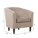 Tugitool WESTER 76x68,5xH74cm, taupe