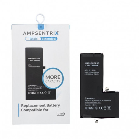 AmpSentrix Basic battery for iPhone 11 Pro Max (high capacity 4550mAh)