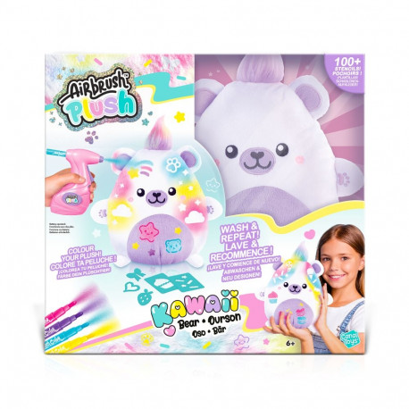 AIRBRUSH PLUSH Pehme mänguasi õhupintsliga Kawaii Bear 25 cm