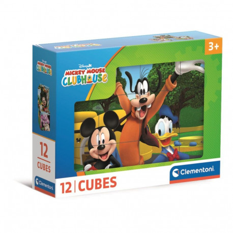 Puzzle 12 kuubikut DISNEY KLUB PRZYJACIÓŁ MYSZKI MIKI Clementoni 41348