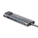 adapter (HUB) USB tüüpi C HDMI/2x USB3.0/2x USB tüüpi C/RJ45