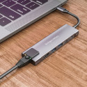 adapter (HUB) USB tüüpi C HDMI/2x USB3.0/2x USB tüüpi C/RJ45