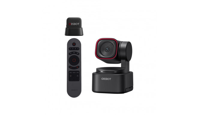 OBSBOT Tiny 3 Lite webcam with remote control and microphone