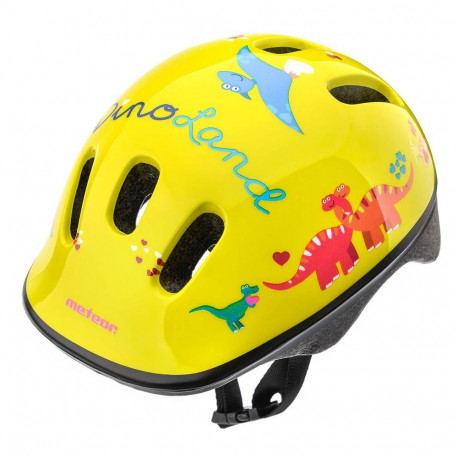 Kask rowerowy Meteor KS06 Dino rozm. XS 44-48 cm żółty 24838