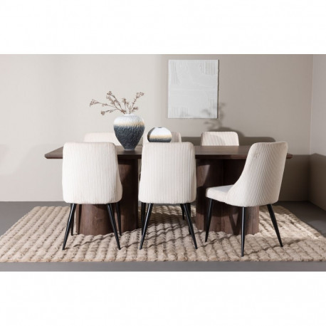 Söögilaua komplekt OLIVIA koos LEONE toolidega 100x210 cm