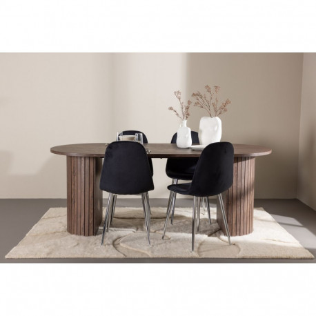 Söögilaua komplekt HÄRÖN 200x90 cm, mokka