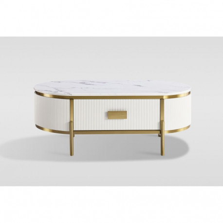 Diivanilaud STILIG, valge/kuldne