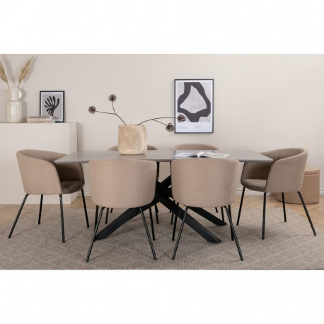 Söögilauakomplekt PIAZZA toolidega BERIT 6-kohaline