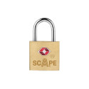 Key padlock Scape Travel TSA-386 Brass Rectangular