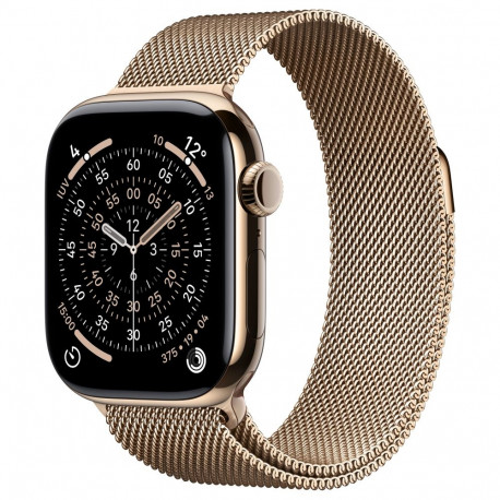 Apple Watch S11 Titan Gold Cellular 42mm (kuldne Milanaise rihm)