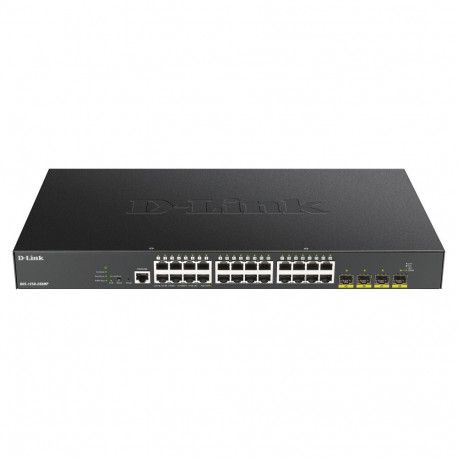 DGS-1250-28XMP/E 28-pordiline nutikas hallatav PoE+ gigabit-kommutaator 24x 10/100/1000BASE-T PoE 4x