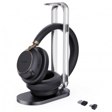 Yealink BH76 Plus must Bluetooth-peakomplekt koos laadimisalusega Teams USB-C/A