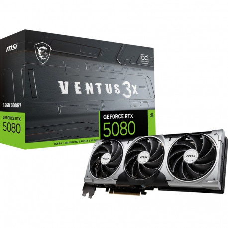 GeForce RTX 5080 VENTUS 3X OC (DLSS 4, 3x DisplayPort, 1x HDMI 2.1)