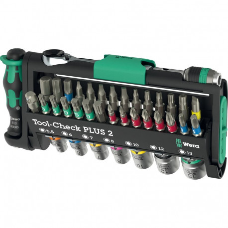 Tool-Check PLUS 2 (schwarz/grün, 39-teilig, inkl. 1/4" Bit-Ratsche)