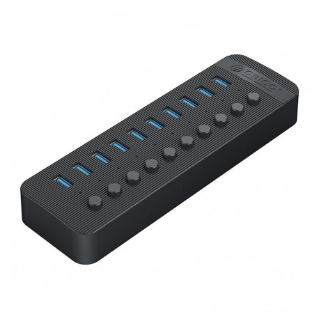 Orico CT2U3-10AB 10x USB-A 3.0 Hub with Switches - Black