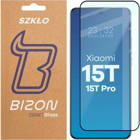 Kaitseklaas Bizon Xiaomi 15T/15T Pro Edge, must